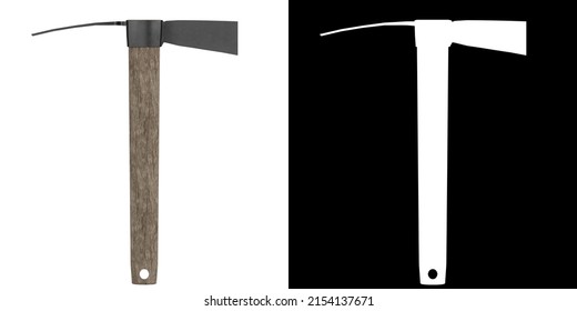 3D Rendering Illustration Of A Mattock