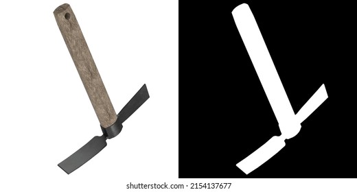 3D Rendering Illustration Of A Mattock