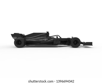 3D Rendering Illustration With Of An Modern All Black Formula Race Sport Car Isolated In White Studio Background That Could Be Used As A Template