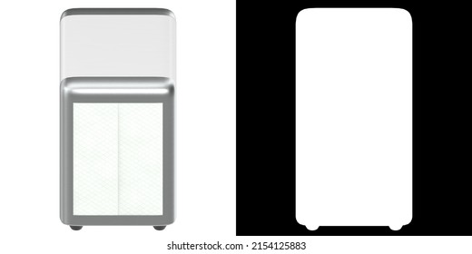 3D Rendering Illustration Of A Napkin Dispenser