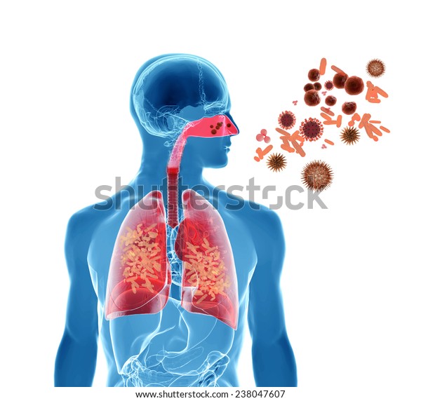 3d Rendering Illustration Pollen Virus Influenza Stock Illustration ...