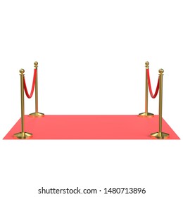 3D Rendering Illustration Of A Red Carpet Portion