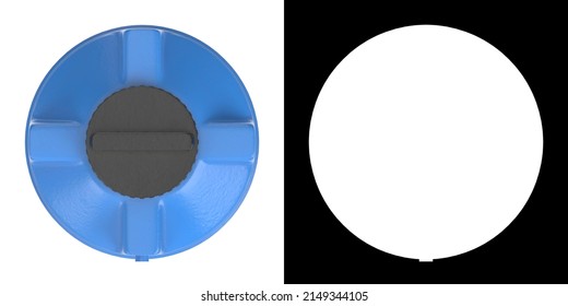 3D Rendering Illustration Of A Round Water Tank