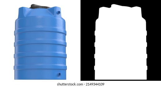 3D Rendering Illustration Of A Round Water Tank