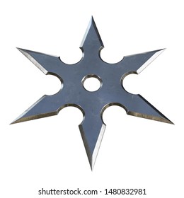 3d Rendering Illustration Shuriken Ninja Star Stock Illustration ...