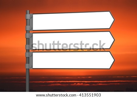 3D rendering/ 3D illustration - signpost concept