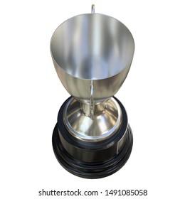 3D rendering illustration of a silver trophy cup