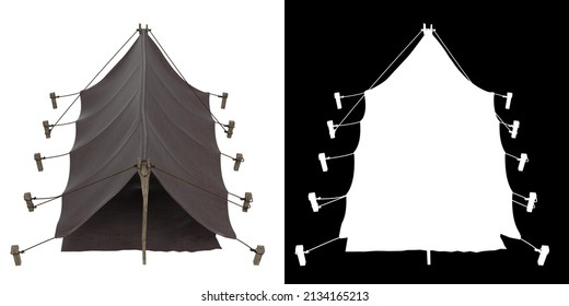 3D Rendering Illustration Of A Simple Pup Tent