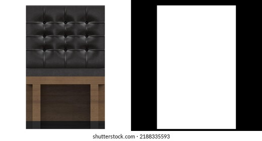 3D Rendering Illustration Of A Single Seat Diner Booth Banquette