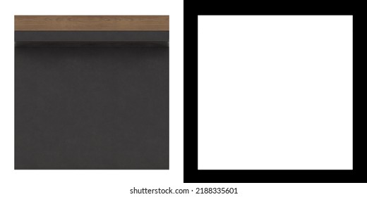 3D Rendering Illustration Of A Single Seat Diner Booth Banquette