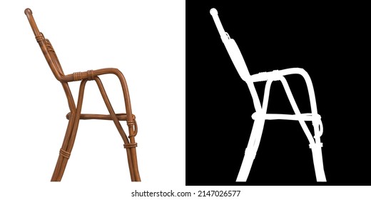 3D Rendering Illustration Of A Small Chair