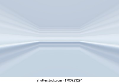 3d rendering illustration of smooth perspective lines background. Ideal for advertising, brochure & flyer cover template. Product display, stand exhibition, studio showroom background.