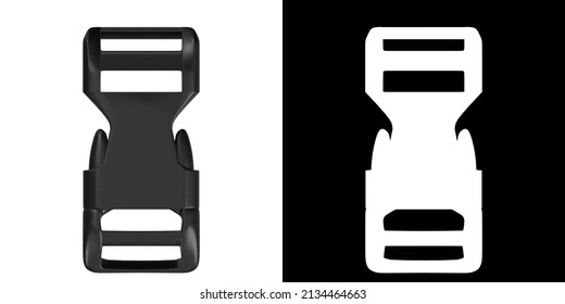 3D Rendering Illustration Of A Snap Buckle