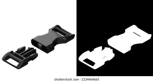 3D Rendering Illustration Of A Snap Buckle