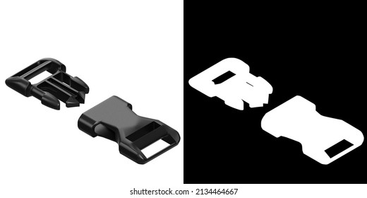 3D Rendering Illustration Of A Snap Buckle