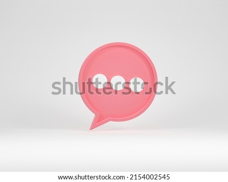 3D rendering, 3D illustration. Speech bubble talk. Chat pictogram or discussion comment symbol on white background. Messenger or online support concept.