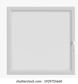 3D rendering illustration of a square window