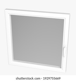 3D rendering illustration of a square window