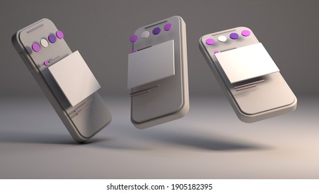 3d Rendering Illustration Of Studio Mockup For Social Media Mobile Phone Feed Post With A Minimal Isolated Background