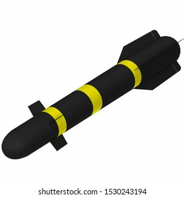 3D Rendering Illustration Of A Stylized AGM-114 Hellfire Missile