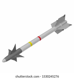 3D Rendering Illustration Of A Stylized AIM-9L Sidewinder Missile