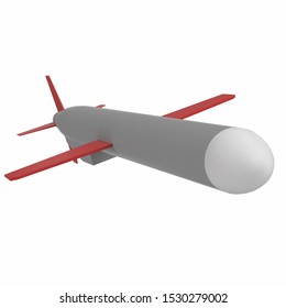 3D Rendering Illustration Of A Stylized BGM-109 Tomahawk Cruise Missile