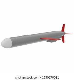 3D Rendering Illustration Of A Stylized BGM-109 Tomahawk Cruise Missile