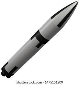 3D Rendering Illustration Of A Stylized Polaris A3 ICBM Missile