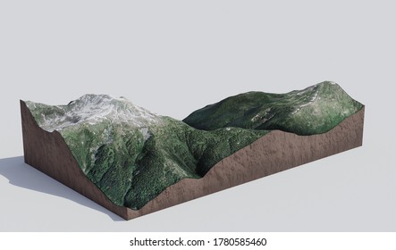 3d Rendering Illustration Of A Terrain For The Purpose Of Commercial Use