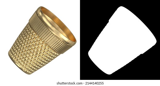 3D Rendering Illustration Of A Thimble