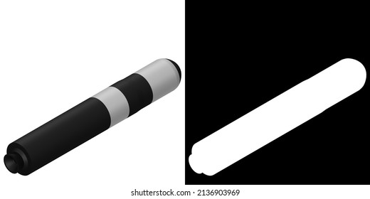 3D Rendering Illustration Of A Trident Ii D5 ICBM Missile