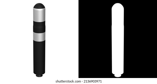 3D Rendering Illustration Of A Trident Ii D5 ICBM Missile