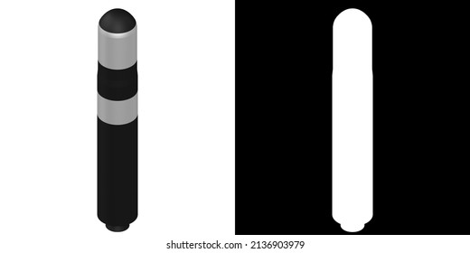 3D Rendering Illustration Of A Trident Ii D5 ICBM Missile