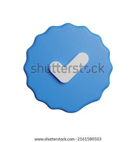 3D Rendering Illustration Verified Label Photo HD