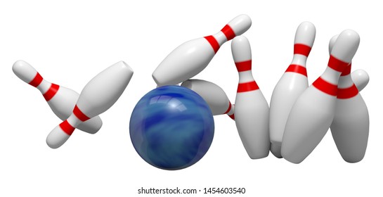 3d rendering, 3d illustrations. Bowling