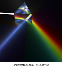 3d Rendering Image Of Spectroscopy By Prism