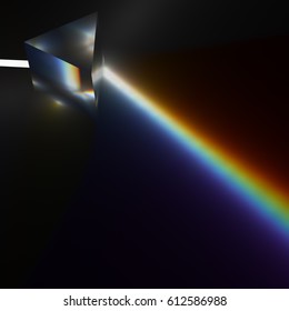 3d Rendering Image Of Spectroscopy By Prism