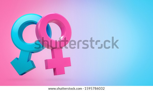 3d Rendering Images Male Female Sex Stock Illustration