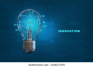 3d rendering innovation lightbulb concept
