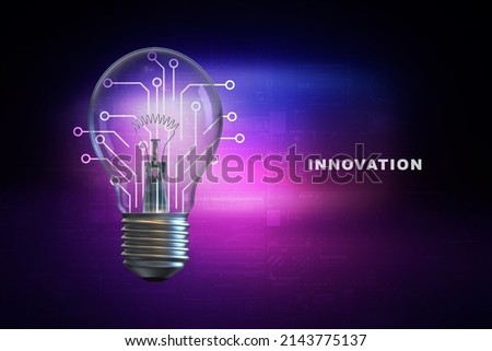 3d rendering innovation lightbulb concept
