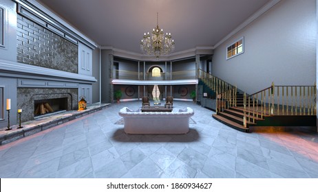 3D rendering of Inside the house