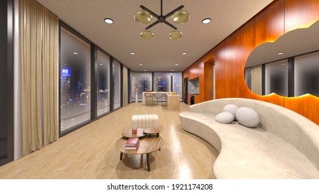 3D rendering of Inside the house