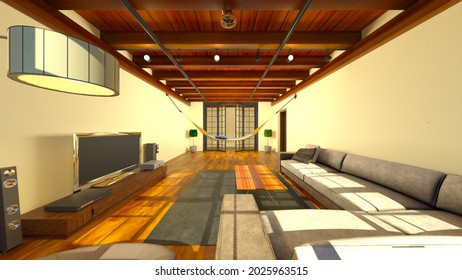 3D rendering of Inside the house