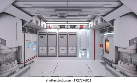 3D Rendering Of Inside The Spaceship