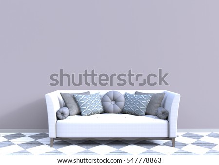 3d rendering interior background style furniture in the room indoor