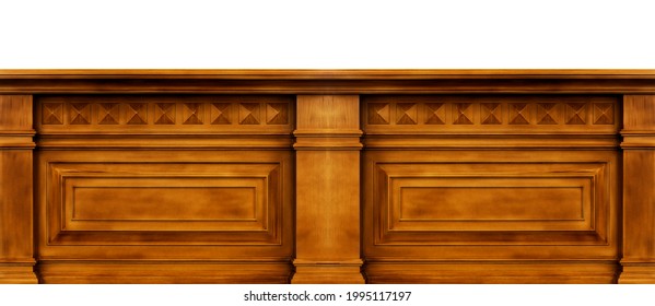 3D rendering Interior wall with copy space. Wall with mouldings