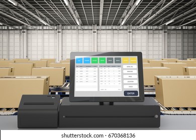 3d Rendering Inventory Management System For Factory