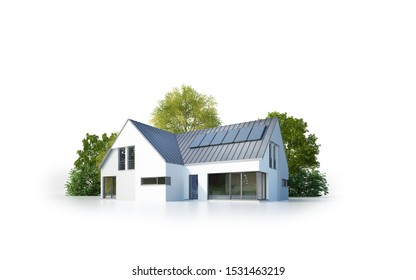 3d Rendering Of A Isolated Modern House