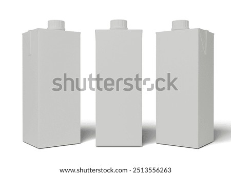 3D Rendering juice milk box mockup