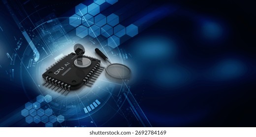 3d rendering key protected microchips